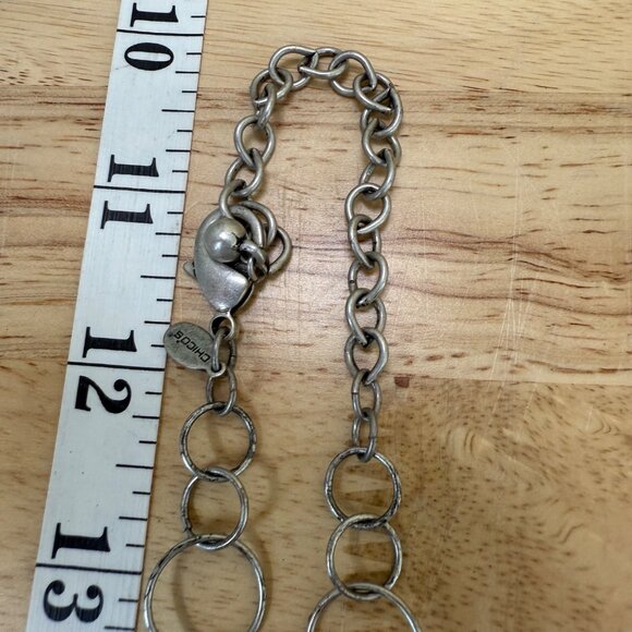 Chicos Multicolor Statement Necklace With Silver-Tone & Resin Accents Adjustable - Picture 9 of 10